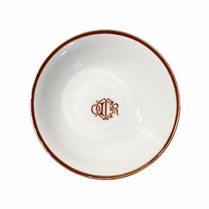 CHRISTIAN DIOR Vintage Fine China Red Monogram 9 1/4” Diameter Bowl
